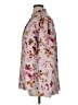 Express 100% Polyester Floral Silver Long Sleeve Blouse Size XL - photo 5