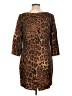 St. John Animal Print Brown Casual Dress Size 10 - photo 2