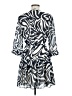 MNG 100% Polyester Print Blue Casual Dress Size 8 - photo 2