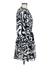 MNG 100% Polyester Print Blue Casual Dress Size 8 - photo 4