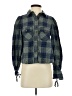 We the Free Plaid Blue Long Sleeve Button-Down Shirt Size XS - photo 1