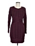 Leon Max Solid Burgundy Casual Dress Size M - photo 1