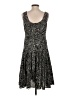 Sigrid Olsen 100% Silk Animal Print Gray Cocktail Dress Size 4 - photo 2