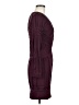 Leon Max Solid Burgundy Casual Dress Size M - photo 4