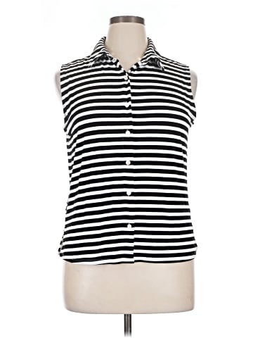 Notations Sleeveless Button-Down Shirt (view 1)
