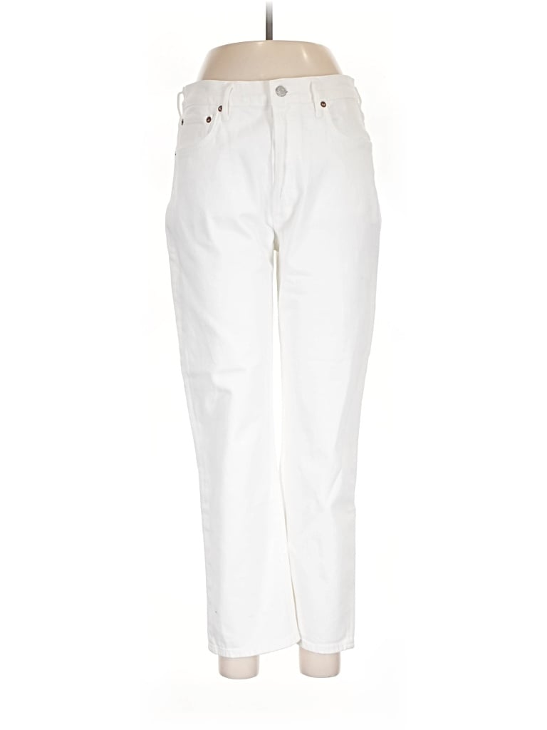 Pre-owned Agolde Jeans In Ivory