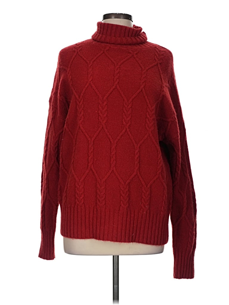 Pre-owned Adora Turtleneck Sweater In Red