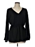 Torrid 100% Polyester Black Long Sleeve Blouse Size Lg Plus (0) - photo 1