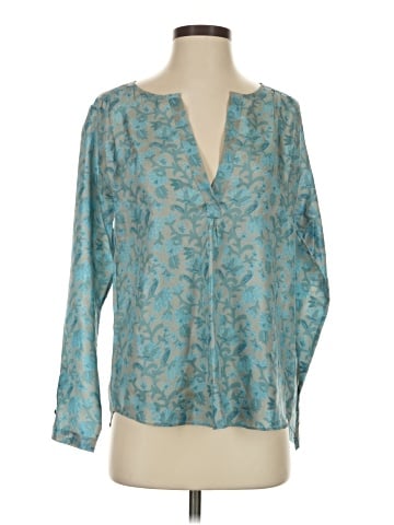 Calypso St. Barth Long Sleeve Silk Top (view 1)
