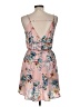 Lush 100% Polyester Floral Pink Casual Dress Size M - photo 2