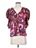Crosby 100% Polyester Pink Short Sleeve Blouse Size S - photo 1