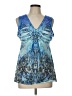 Apt. 9 100% Polyester Blue Sleeveless Blouse Size L - photo 1