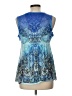 Apt. 9 100% Polyester Blue Sleeveless Blouse Size L - photo 2