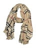V.Fraas 100% Viscose Plaid Tan Scarf One size - photo 1