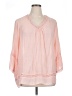 New Directions Pink 3/4 Sleeve Blouse Size 1X - photo 1