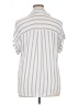 Peach 100% Rayon Stripes Silver Short Sleeve Blouse Size 1X - photo 2
