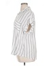 Peach 100% Rayon Stripes Silver Short Sleeve Blouse Size 1X - photo 5