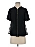 Thalia Sodi 100% Polyester Black Short Sleeve Blouse Size S - photo 1