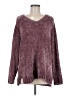 Orvis 100% Polyester Metallic Burgundy Pullover Sweater Size M - photo 1