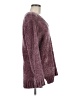 Orvis 100% Polyester Metallic Burgundy Pullover Sweater Size M - photo 4