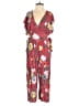 Xhilaration Floral Red Jumpsuit Size S - photo 1