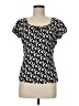 Worthington 100% Polyester Black Short Sleeve Top Size M - photo 1