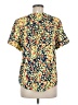 Hinge 100% Viscose Yellow Short Sleeve Blouse Size M - photo 2