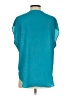 Rose + Olive 100% Polyester Teal Short Sleeve Blouse Size S - photo 2
