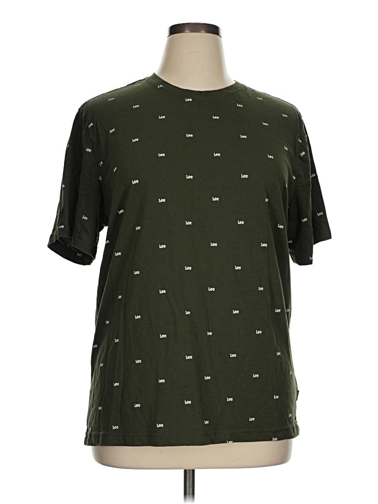 Pre-owned Lee Short Sve T-shirt In Green