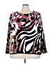 Ulla Popken Animal Print Pink Pullover Sweater Size 24 - 26 - photo 1