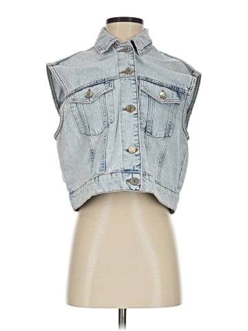 Zara Denim Vest (view 1)