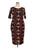 Lularoe Print Red Casual Dress Size 2X - photo 1
