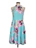 Ouges Floral Teal Cocktail Dress Size L - photo 1