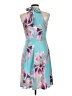 Ouges Floral Teal Cocktail Dress Size L - photo 2