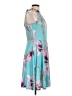 Ouges Floral Teal Cocktail Dress Size L - photo 4