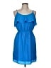 BCBGeneration 100% Polyester Solid Blue Casual Dress Size M - photo 1