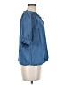Draper James 100% Lyocell Blue Short Sleeve Blouse Size M - photo 4