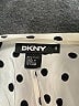 DKNY 100% Silk Polka Dots Ivory 3/4 Sleeve Silk Top Size 8 - photo 7