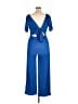 Assorted Brands Solid Blue Jumpsuit Size XL - photo 2
