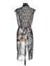 Marc Jacobs 100% Silk Paisley Gray Cocktail Dress Size 2 - photo 2