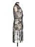 Marc Jacobs 100% Silk Paisley Gray Cocktail Dress Size 2 - photo 4