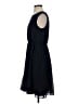 Ann Taylor 100% Polyester Solid Blue Black Casual Dress Size 2 - photo 5