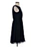 Ann Taylor 100% Polyester Solid Blue Black Casual Dress Size 2 - photo 4