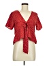 Shein 100% Polyester Red Short Sleeve Blouse Size 6 - photo 1