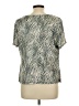 S. Levine Metallic Silver Short Sleeve Top Size L - photo 2