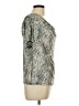 S. Levine Metallic Silver Short Sleeve Top Size L - photo 4