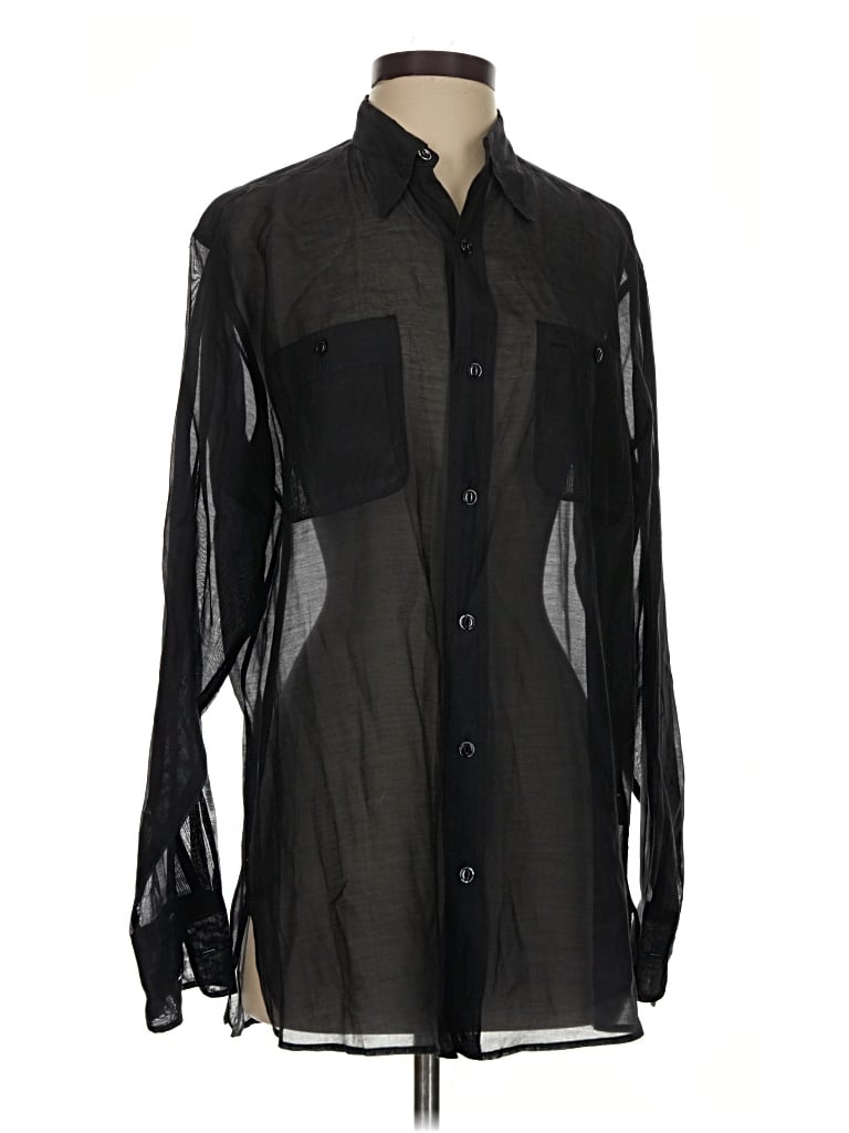 Pre-owned Ralph Lauren Long Sleeve Button Down Shirt In Black