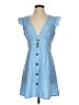 Shein 100% Polyester Stripes Blue Casual Dress Size 4 - photo 1