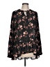 Falls Creek 100% Polyester Black Long Sleeve Blouse Size L - photo 1