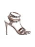 Stuart Weitzman 100% Leather Silver Gray Sandals Size 9 - photo 1